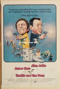 y422 FREEBIE & THE BEAN one-sheet movie poster '74 James Caan, Alan Arkin