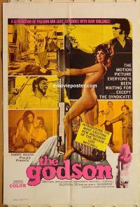 y464 GODSON one-sheet movie poster '72 sexploitation film noir!