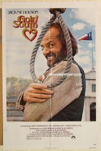 y466 GOIN' SOUTH one-sheet movie poster '78 great Jack Nicholson image!