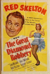 y483 GREAT DIAMOND ROBBERY one-sheet movie poster '53 Red Skelton