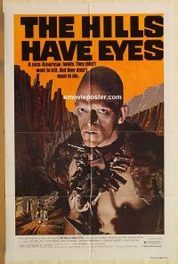 y521 HILLS HAVE EYES one-sheet movie poster '78 Wes Craven, horror!