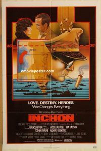 y569 INCHON one-sheet movie poster '82 Laurence Olivier, Jacqueline Bisset