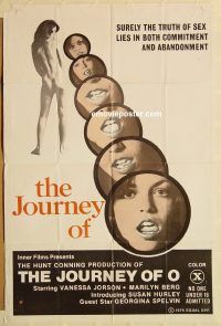 y593 JOURNEY OF O one-sheet movie poster '75 x-rated, urinal fixation