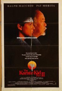 y598 KARATE KID 2 one-sheet movie poster '86 Pat Morita, Ralph Macchio