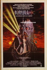y619 KRULL one-sheet movie poster '83 great sci-fi fantasy image!
