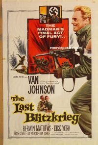 y627 LAST BLITZKRIEG one-sheet movie poster '59 Van Johnson, Matthews