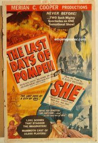 y628 LAST DAYS OF POMPEII one-sheet movie poster '48