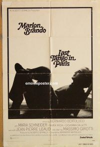 y635 LAST TANGO IN PARIS one-sheet movie poster '73 Marlon Brando X-rated!