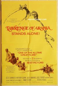 y641 LAWRENCE OF ARABIA one-sheet movie poster R71 Peter O'Toole classic!