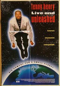 y648 LENNY HENRY LIVE & UNLEASHED English one-sheet movie poster '89 British comedy