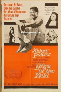 y657 LILIES OF THE FIELD one-sheet movie poster '63 Sidney Poitier
