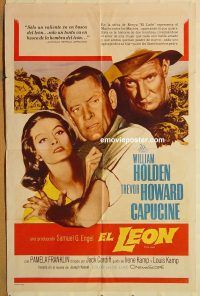 y658 LION Spanish/US one-sheet movie poster '63 William Holden, Howard