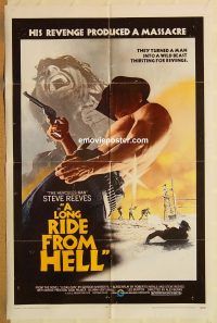 y670 LONG RIDE FROM HELL one-sheet movie poster '70 Steve Reeves