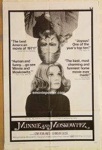 y741 MINNIE & MOSKOWITZ one-sheet movie poster '71 John Cassavetes