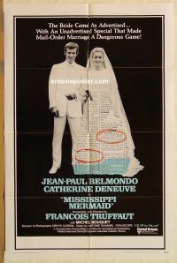 y748 MISSISSIPPI MERMAID one-sheet movie poster '70 Francois Truffaut