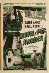 y751 MODEL FOR MURDER one-sheet movie poster '59 sex killing!