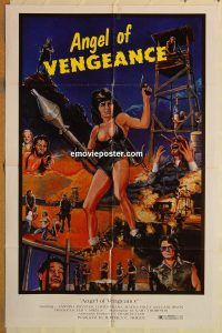 z210 WAR CAT one-sheet movie poster '87 wild image, Angel of Vengeance!