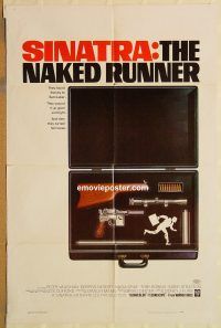 y785 NAKED RUNNER one-sheet movie poster '67 Frank Sinatra, cool image!