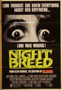 y797 NIGHT BREED one-sheet movie poster '90 Clive Barker, Cronenberg