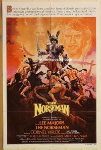 y810 NORSEMAN one-sheet movie poster '78 AIP, Lee Majors, vikings!