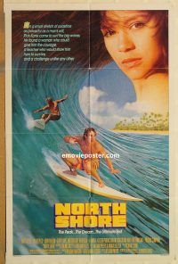 y812 NORTH SHORE one-sheet movie poster '87 Hawaiian surfing, Nia Peeples