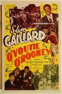 y847 O'VOUTIE O'ROONEY one-sheet movie poster '47 The Slim Gaillard Trio!
