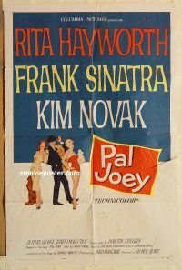 y851 PAL JOEY one-sheet movie poster '57 Rita Hayworth, Frank Sinatra
