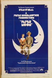 y852 PAPER MOON one-sheet movie poster '73 Tatum & Ryan O'Neal!