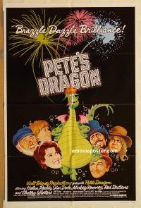 y867 PETE'S DRAGON one-sheet movie poster '77 Walt Disney, Mickey Rooney