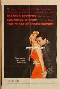 y886 PRINCE & THE SHOWGIRL one-sheet movie poster '57 Marilyn Monroe