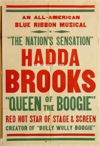 y901 QUEEN OF THE BOOGIE one-sheet movie poster '40s Hadda Brooks