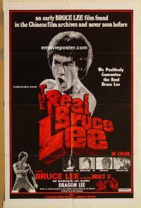 y917 REAL BRUCE LEE one-sheet movie poster '73 kung fu documentary!