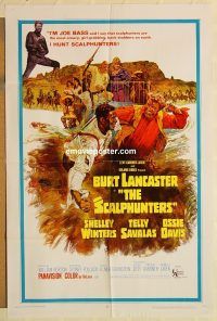 y971 SCALPHUNTERS one-sheet movie poster '68 Burt Lancaster, Pollack