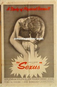 y998 SEXUS one-sheet movie poster '64 Radley Metzger, sexploitation!