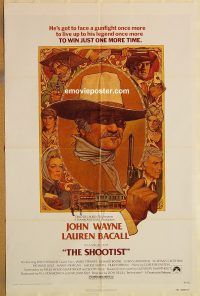 z010 SHOOTIST one-sheet movie poster '76 John Wayne, Richard Amsel art!