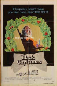z014 SILENT NIGHT EVIL NIGHT one-sheet movie poster '75 Black Christmas!