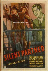 z016 SILENT PARTNER one-sheet movie poster '44 William Henry, Lloyd