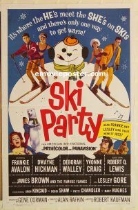 z025 SKI PARTY one-sheet movie poster '65 Frankie Avalon, Hickman