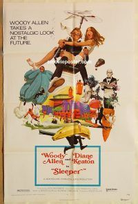 z031 SLEEPER one-sheet movie poster '74 Woody Allen, Diane Keaton