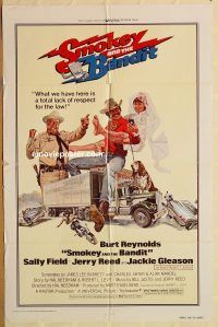 z035 SMOKEY & THE BANDIT one-sheet movie poster '77 Burt Reynolds, Field