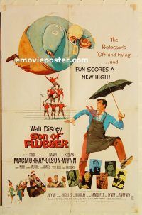 z042 SON OF FLUBBER one-sheet movie poster R70 Walt Disney, MacMurray