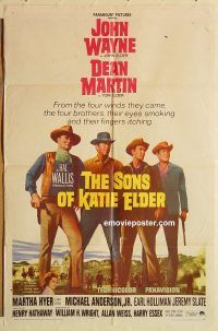 z047 SONS OF KATIE ELDER one-sheet movie poster '65 John Wayne, Dean Martin