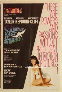 z081 SUDDENLY LAST SUMMER one-sheet movie poster '60 sexy Liz Taylor!
