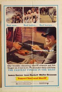 z086 SUPPORT YOUR LOCAL SHERIFF one-sheet movie poster '69 James Garner