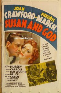 z087 SUSAN & GOD one-sheet movie poster '40 great Joan Crawford litho!