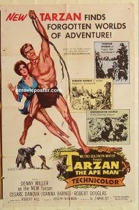 z105 TARZAN THE APE MAN one-sheet movie poster '59 Denny Miller