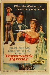 z111 TENNESSEE'S PARTNER one-sheet movie poster '55 Ronald Reagan