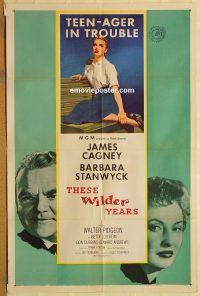 z123 THESE WILDER YEARS one-sheet movie poster '56 Cagney & bad girl!