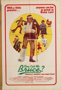z124 THEY CALL ME BRUCE one-sheet movie poster '82 Johnny Yune, Hemingway