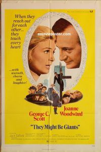 z128 THEY MIGHT BE GIANTS one-sheet movie poster '71 George C. Scott
